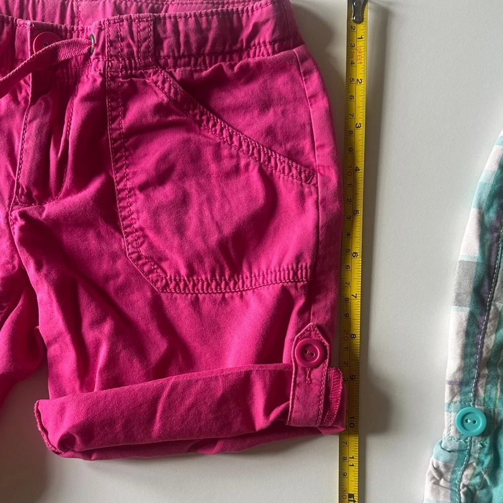 Bundle - GAP Kids Shorts Trio - Pink, Green Plaid, Tan